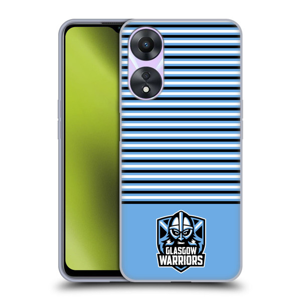 Glasgow Warriors Logo Stripes Blue 2 Soft Gel Case for OPPO A78 4G