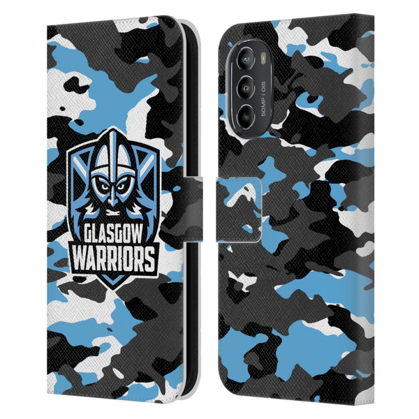 Glasgow Warriors Logo 2 Camouflage Leather Book Wallet Case Cover For Motorola Moto G82 5G