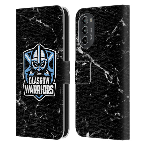 Glasgow Warriors Logo 2 Marble Leather Book Wallet Case Cover For Motorola Moto G82 5G