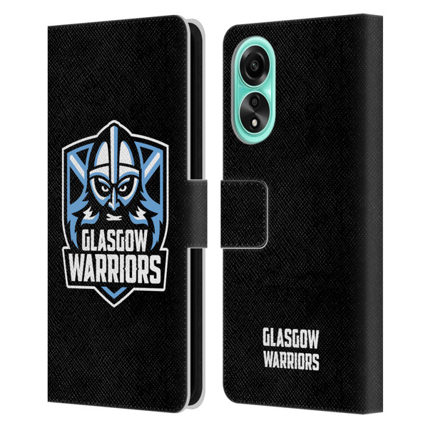 Glasgow Warriors Logo Plain Black Leather Book Wallet Case Cover For OPPO A78 4G