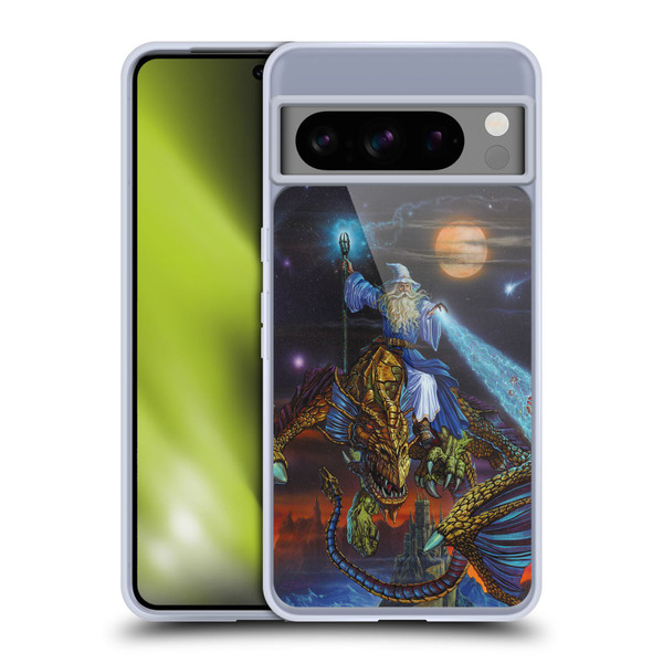 Ed Beard Jr Dragon Friendship Twilight Tempest Soft Gel Case for Google Pixel 8 Pro
