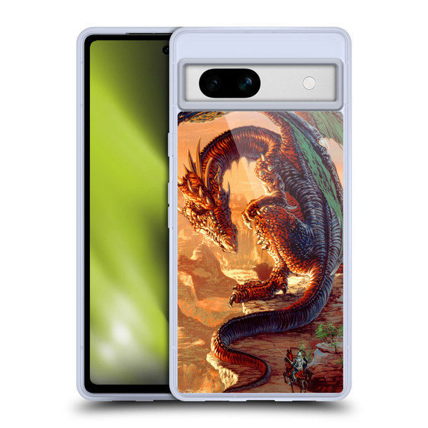 Ed Beard Jr Dragons Bravery Misplaced Soft Gel Case for Google Pixel 7a