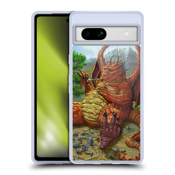 Ed Beard Jr Dragons Lunch With A Toothpick Soft Gel Case for Google Pixel 7a