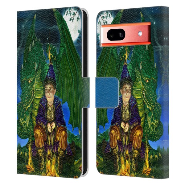 Ed Beard Jr Dragon Friendship Oops Said Leather Book Wallet Case Cover For Google Pixel 7a