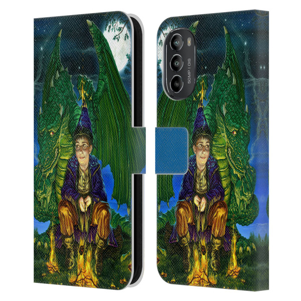 Ed Beard Jr Dragon Friendship Oops Said Leather Book Wallet Case Cover For Motorola Moto G82 5G