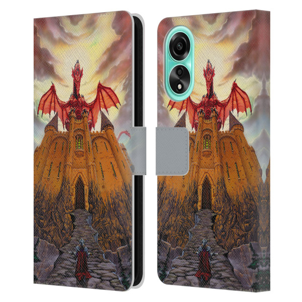 Ed Beard Jr Dragon Friendship Lord Magic Castle Leather Book Wallet Case Cover For OPPO A78 4G
