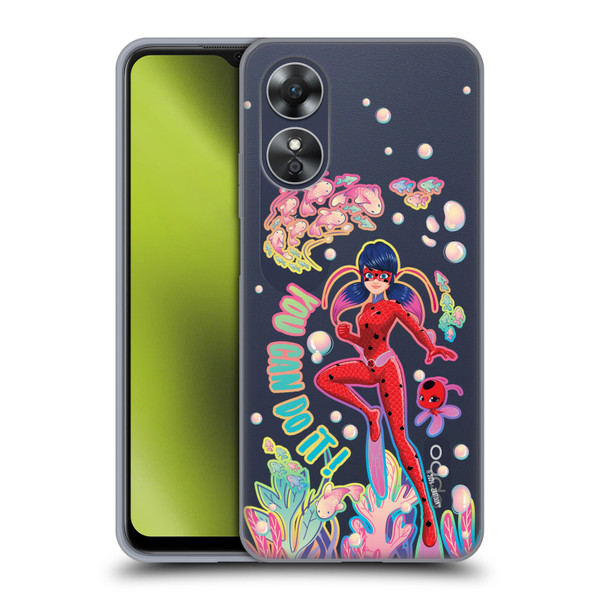 Miraculous Tales of Ladybug & Cat Noir Aqua Ladybug You Can Do It Soft Gel Case for OPPO A17