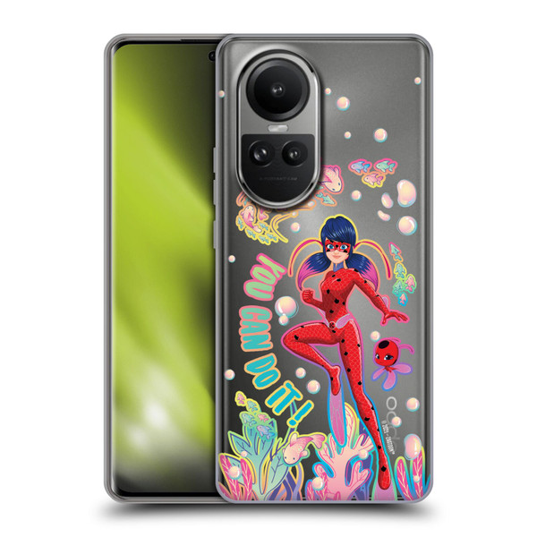 Miraculous Tales of Ladybug & Cat Noir Aqua Ladybug You Can Do It Soft Gel Case for OPPO Reno10 5G / Reno10 Pro 5G
