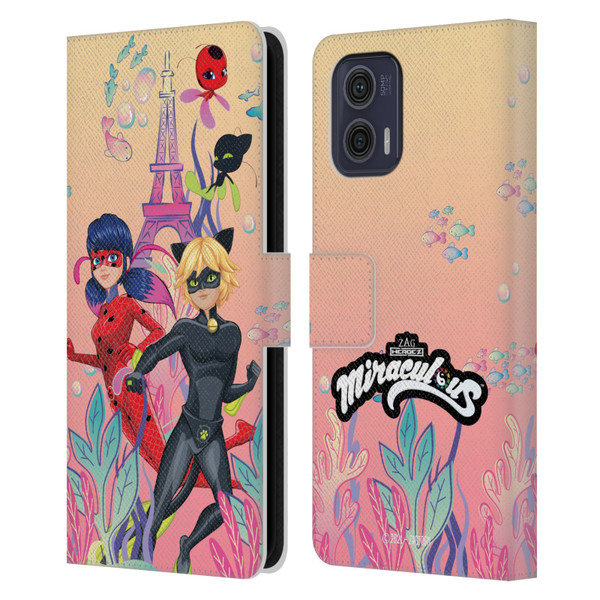 Miraculous Tales of Ladybug & Cat Noir Aqua Ladybug Aqua Power Leather Book Wallet Case Cover For Motorola Moto G73 5G