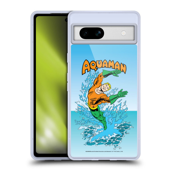 Aquaman DC Comics Fast Fashion Splash Soft Gel Case for Google Pixel 7a