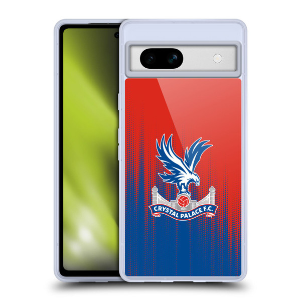 Crystal Palace FC Crest Halftone Soft Gel Case for Google Pixel 7a