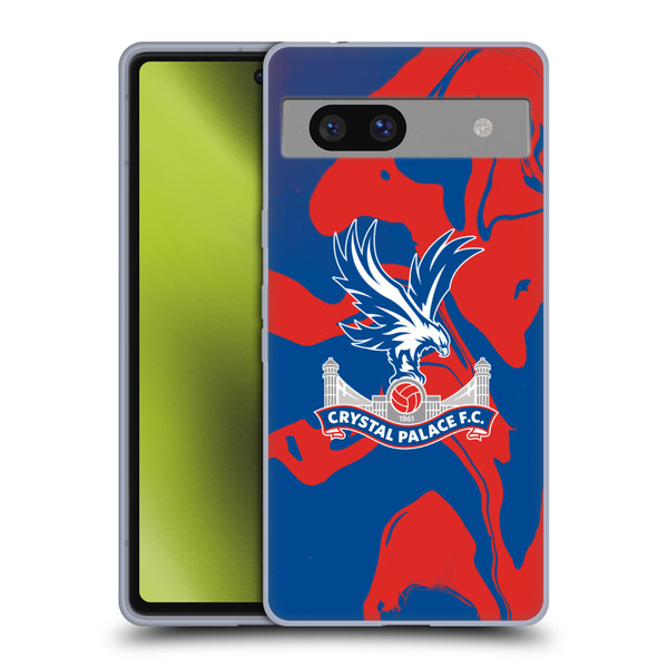 Crystal Palace FC Crest Red And Blue Marble Soft Gel Case for Google Pixel 7a