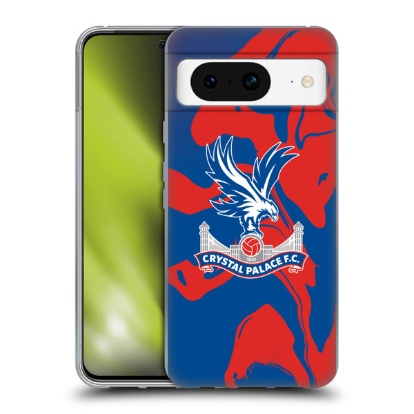 Crystal Palace FC Crest Red And Blue Marble Soft Gel Case for Google Pixel 8
