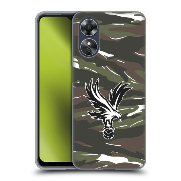 Crystal Palace FC Crest Woodland Camouflage Soft Gel Case for OPPO A17