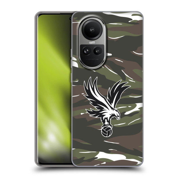 Crystal Palace FC Crest Woodland Camouflage Soft Gel Case for OPPO Reno10 5G / Reno10 Pro 5G