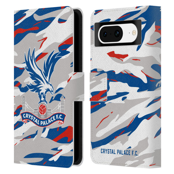 Crystal Palace FC Crest Camouflage Leather Book Wallet Case Cover For Google Pixel 8