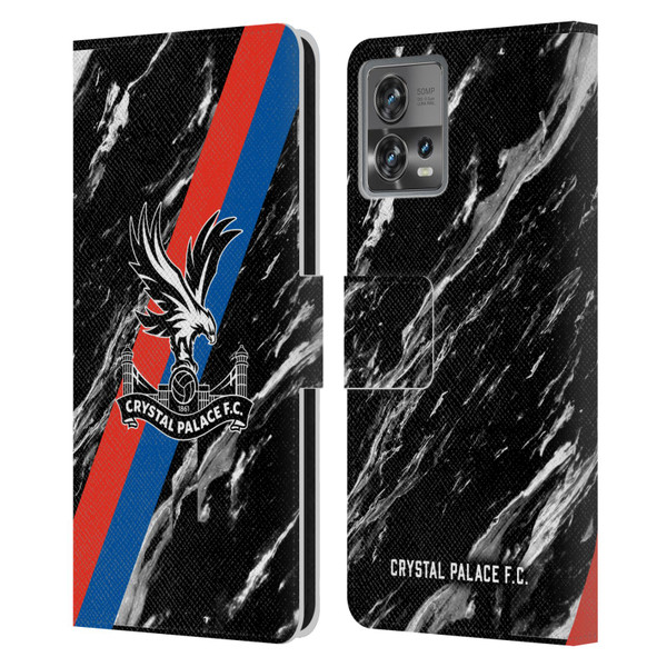 Crystal Palace FC Crest Black Marble Leather Book Wallet Case Cover For Motorola Moto Edge 30 Fusion