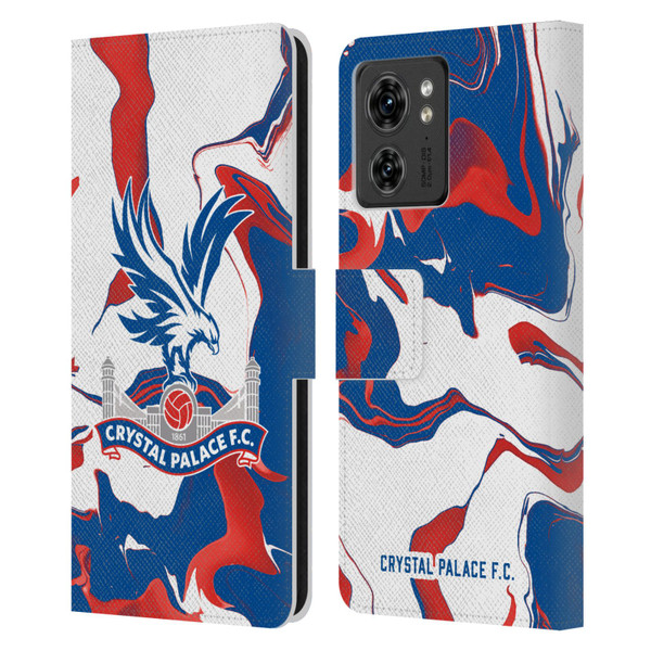 Crystal Palace FC Crest Marble Leather Book Wallet Case Cover For Motorola Moto Edge 40
