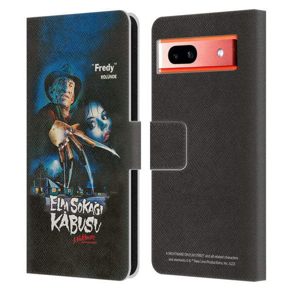 A Nightmare On Elm Street (1984) Graphics Elm Sokagi Leather Book Wallet Case Cover For Google Pixel 7a