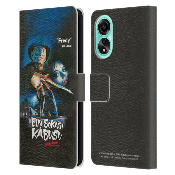 A Nightmare On Elm Street (1984) Graphics Elm Sokagi Leather Book Wallet Case Cover For OPPO A78 5G
