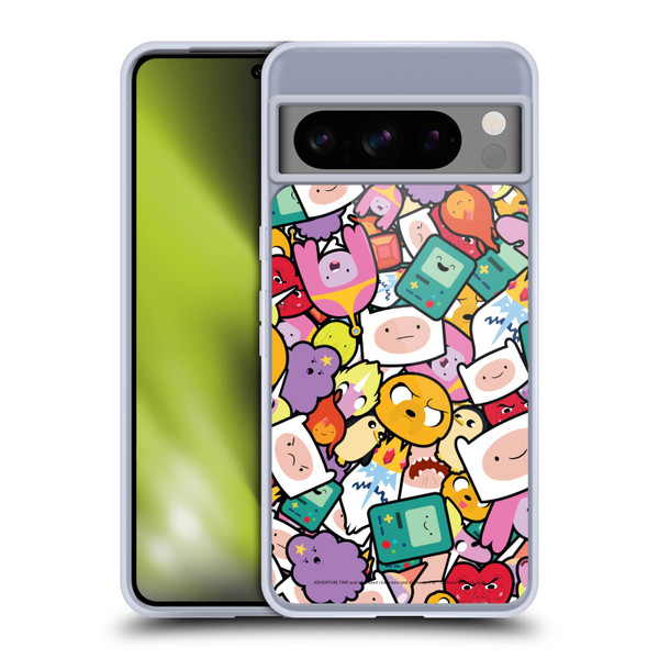 Adventure Time Graphics Pattern Soft Gel Case for Google Pixel 8 Pro