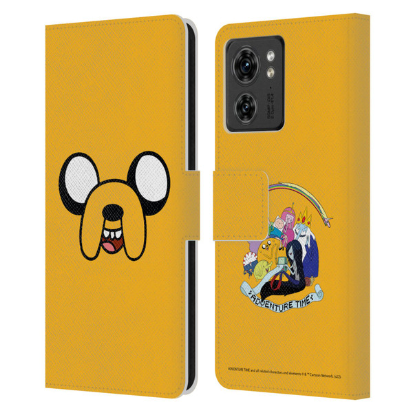 Adventure Time Graphics Jake The Dog Leather Book Wallet Case Cover For Motorola Moto Edge 40