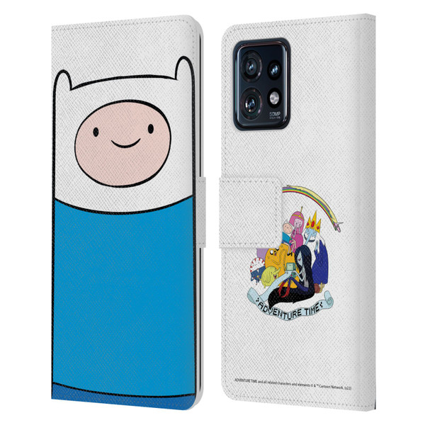 Adventure Time Graphics Finn The Human Leather Book Wallet Case Cover For Motorola Moto Edge 40 Pro