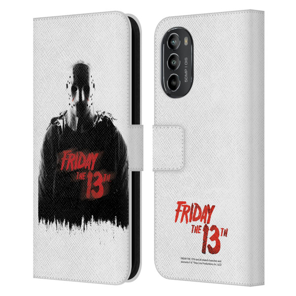 Friday the 13th 2009 Graphics Jason Voorhees Key Art Leather Book Wallet Case Cover For Motorola Moto G82 5G