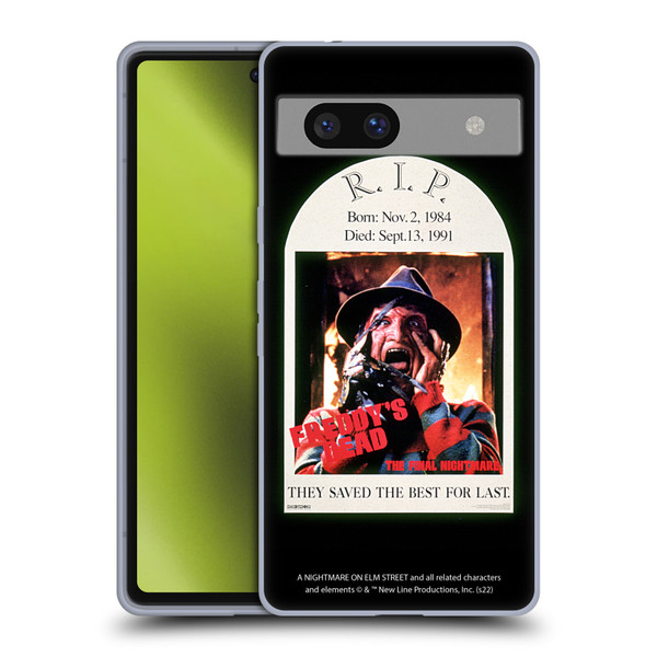 A Nightmare On Elm Street: Freddy's Dead Graphics The Final Nightmare Soft Gel Case for Google Pixel 7a