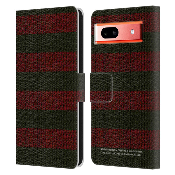 A Nightmare On Elm Street: Freddy's Dead Graphics Sweater Pattern Leather Book Wallet Case Cover For Google Pixel 7a