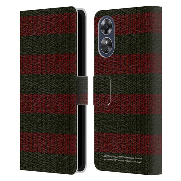 A Nightmare On Elm Street: Freddy's Dead Graphics Sweater Pattern Leather Book Wallet Case Cover For OPPO A17