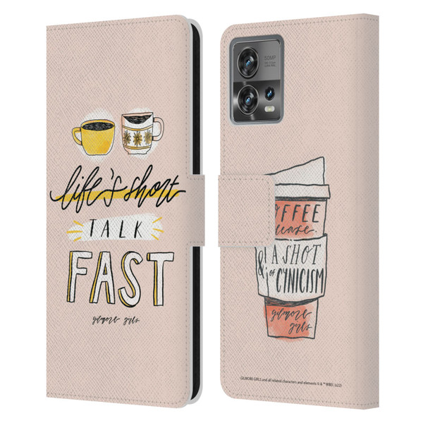 Gilmore Girls Graphics Life's Short Talk Fast Leather Book Wallet Case Cover For Motorola Moto Edge 30 Fusion