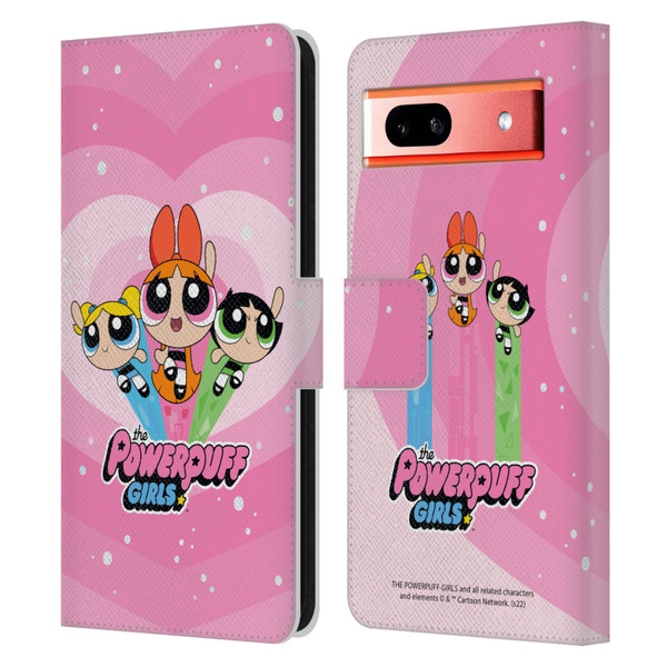 The Powerpuff Girls Graphics Group Leather Book Wallet Case Cover For Google Pixel 7a