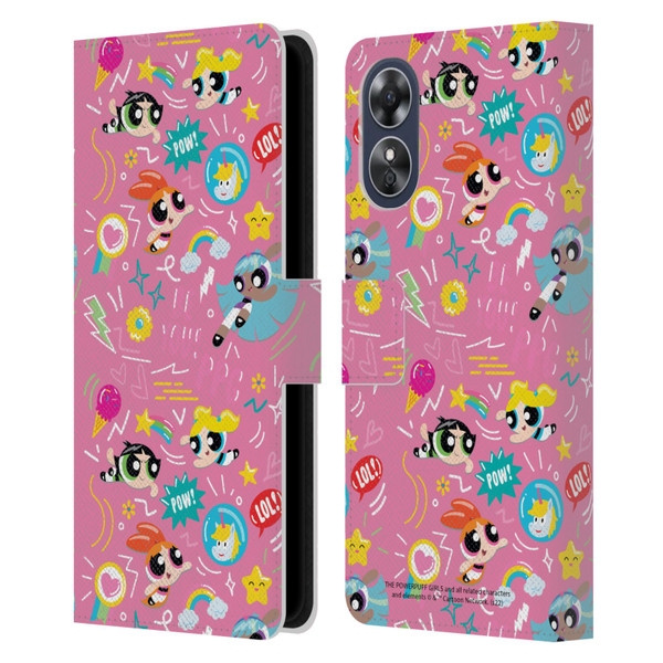 The Powerpuff Girls Graphics Icons Leather Book Wallet Case Cover For OPPO A17