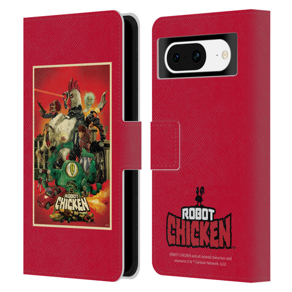 Robot Chicken Graphics Poster Leather Book Wallet Case Cover For Google Pixel 8