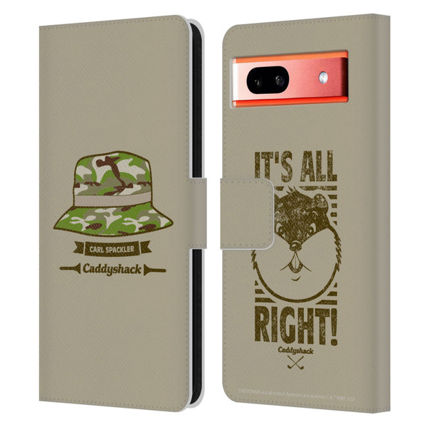 Caddyshack Graphics Carl Spackler Hat Leather Book Wallet Case Cover For Google Pixel 7a