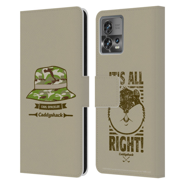 Caddyshack Graphics Carl Spackler Hat Leather Book Wallet Case Cover For Motorola Moto Edge 30 Fusion