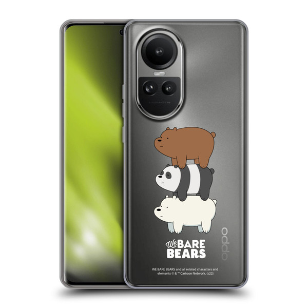 We Bare Bears Character Art Group 3 Soft Gel Case for OPPO Reno10 5G / Reno10 Pro 5G
