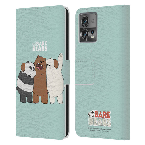 We Bare Bears Character Art Group 1 Leather Book Wallet Case Cover For Motorola Moto Edge 30 Fusion