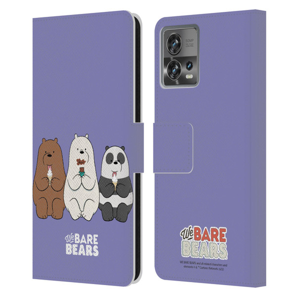 We Bare Bears Character Art Group 2 Leather Book Wallet Case Cover For Motorola Moto Edge 30 Fusion