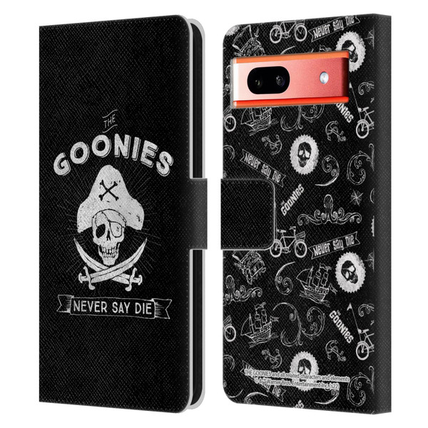 The Goonies Graphics Logo Leather Book Wallet Case Cover For Google Pixel 7a