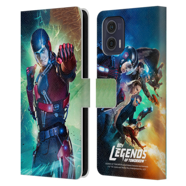 Legends Of Tomorrow Graphics Atom Leather Book Wallet Case Cover For Motorola Moto G73 5G