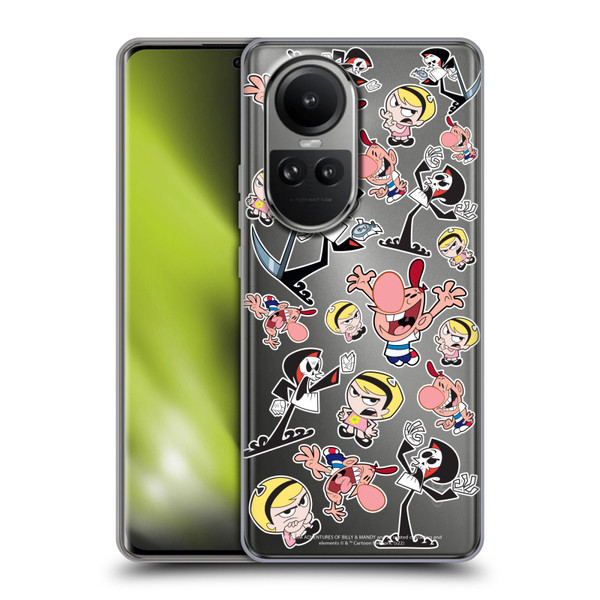 The Grim Adventures of Billy & Mandy Graphics Icons Soft Gel Case for OPPO Reno10 5G / Reno10 Pro 5G