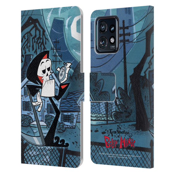 The Grim Adventures of Billy & Mandy Graphics Grim Leather Book Wallet Case Cover For Motorola Moto Edge 40 Pro