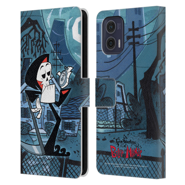 The Grim Adventures of Billy & Mandy Graphics Grim Leather Book Wallet Case Cover For Motorola Moto G73 5G