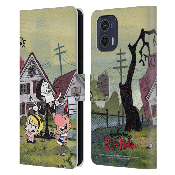 The Grim Adventures of Billy & Mandy Graphics Poster Leather Book Wallet Case Cover For Motorola Moto G73 5G