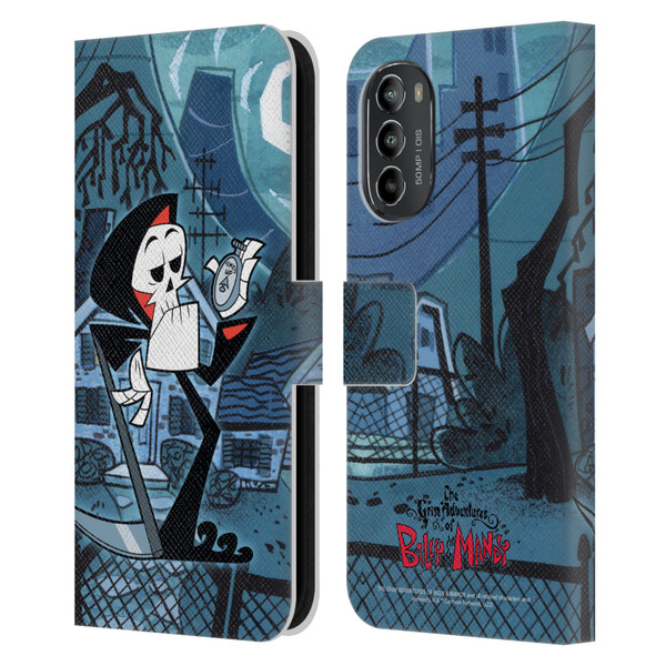 The Grim Adventures of Billy & Mandy Graphics Grim Leather Book Wallet Case Cover For Motorola Moto G82 5G