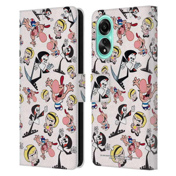 The Grim Adventures of Billy & Mandy Graphics Icons Leather Book Wallet Case Cover For OPPO A78 5G