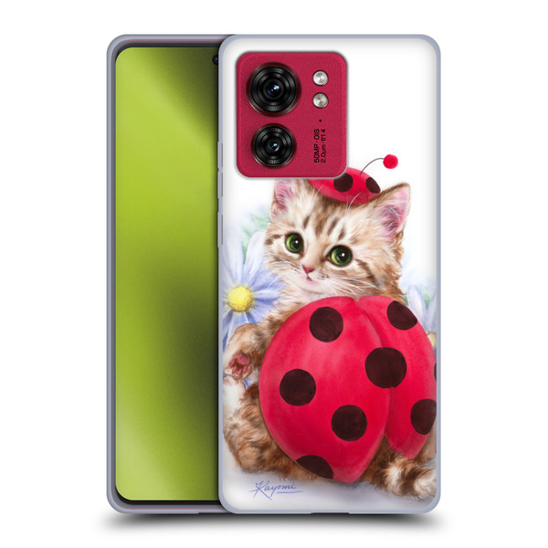 Kayomi Harai Animals And Fantasy Kitten Cat Lady Bug Soft Gel Case for Motorola Moto Edge 40