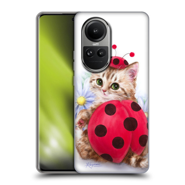 Kayomi Harai Animals And Fantasy Kitten Cat Lady Bug Soft Gel Case for OPPO Reno10 5G / Reno10 Pro 5G
